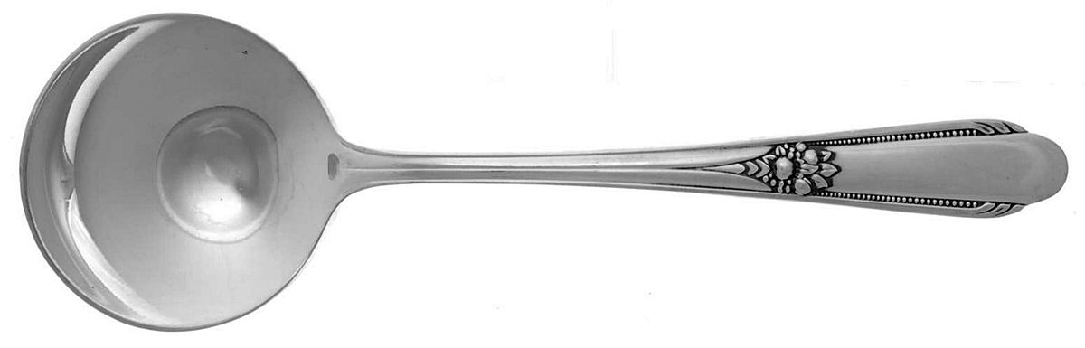 Memory-Hiawatha (Silverplate, 1937) Round Bowl Soup Spoon (Bouillon) by International Silver-1