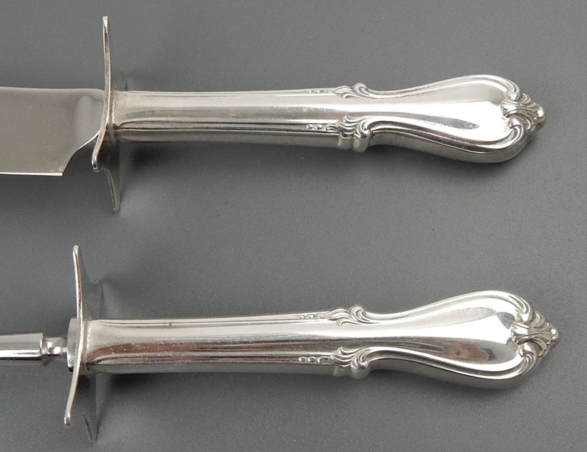 Memory (Silverplate, 1952) Large 2-Piece Roast Carving Set w/Stainless Blade by International Silver-1
