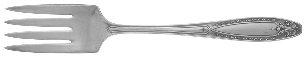Merrill (Silverplate, 1930) Medium Solid Cold Meat Serving Fork by International Silver-1