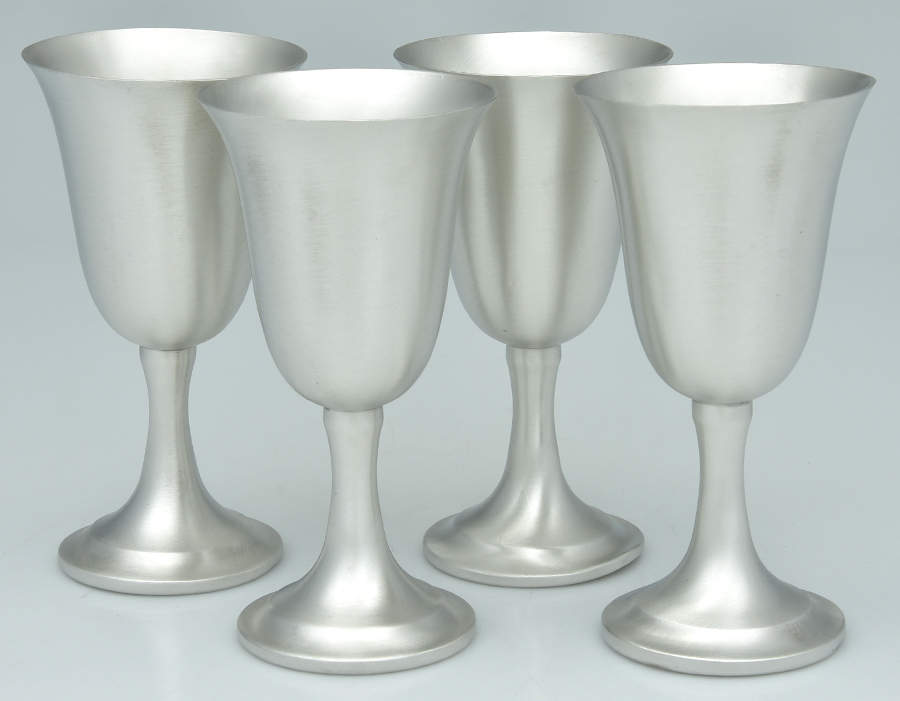 Pewter Hollowware Wine Goblet - Set of 4 by International Silver-1