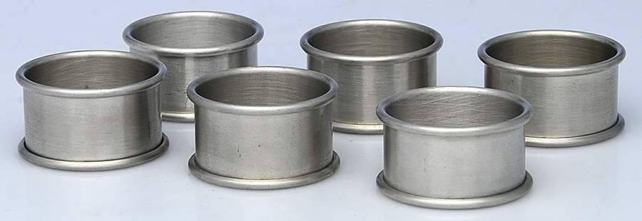 Pewter Hollowware Napkin Ring - Set of 6 by International Silver-1