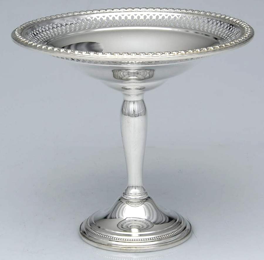 Sterling Hollowware Weighted Round Compote (Height X Width) by International Silver-1
