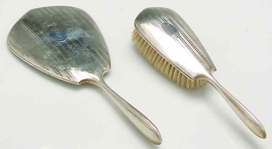 Sterling Hollowware 2 Pc Vanity Set (Hair Brush and Mirror) by International Silver-1