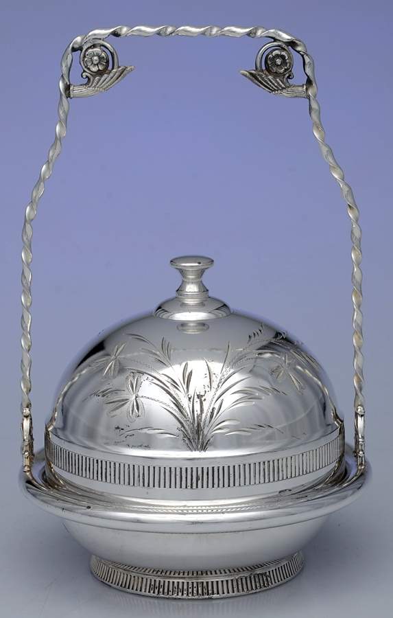 Silverplate Hollowware Round Covered Butter Dish & Strainer by International Silver-1