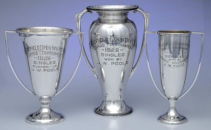Silverplate Hollowware 3 Piece Trophy Set by International Silver-1