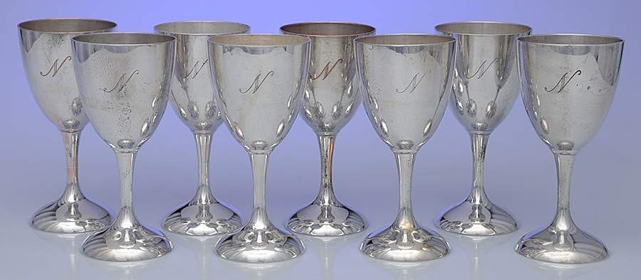 INS677 (Silverplate, Hollowware) (Set of 8) Wine Goblet by International Silver-1