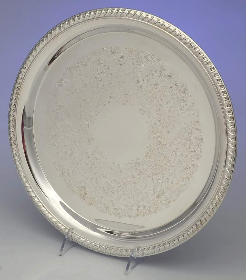 Silverplate Hollowware Round Silverplate Tray by International Silver-1