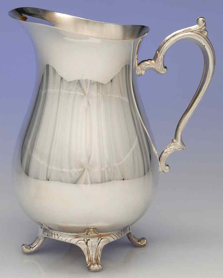 Silverplate Hollowware Plated Water Pitcher with Ice Lip by International Silver-1