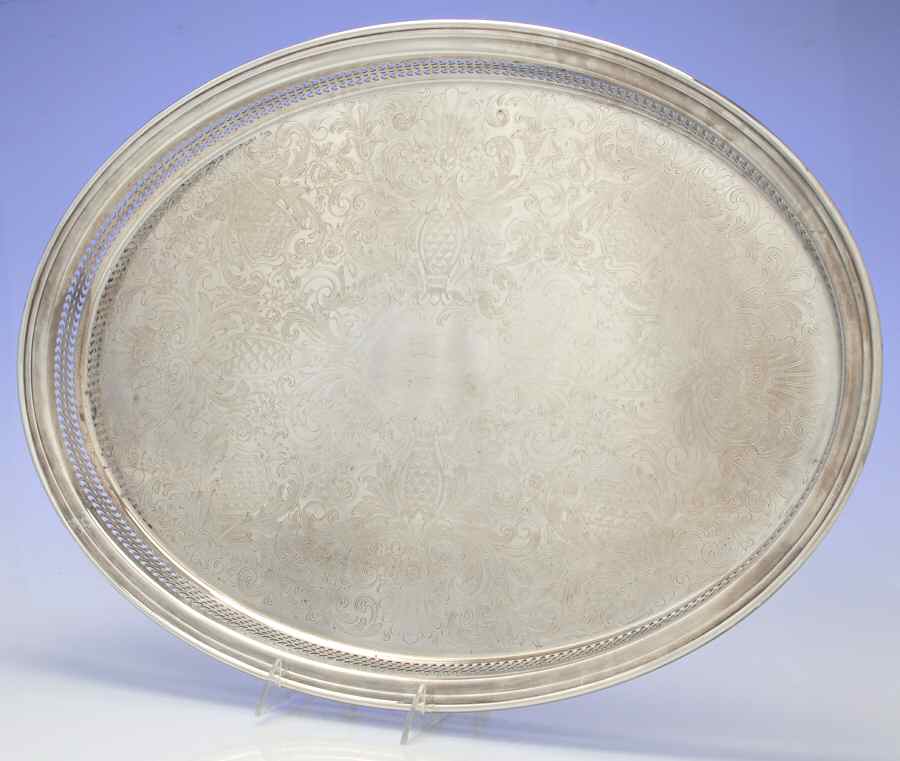 Silverplate Hollowware 21" Gallery Tray by International Silver-1