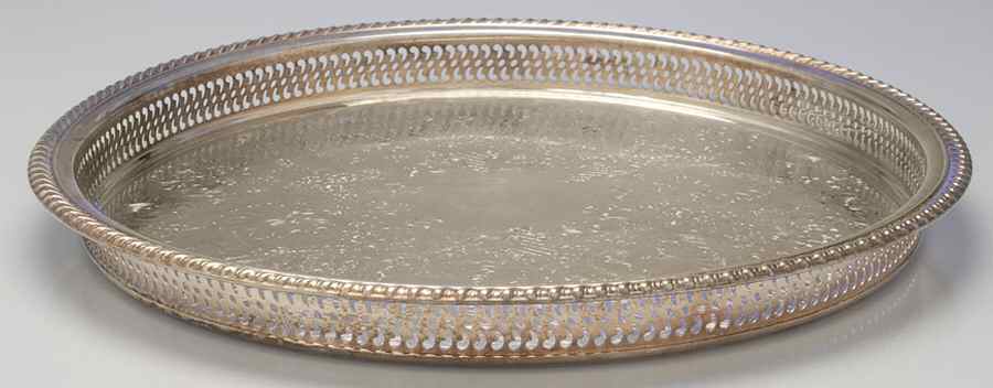 Silverplate Hollowware 15" Gallery Tray by International Silver-1