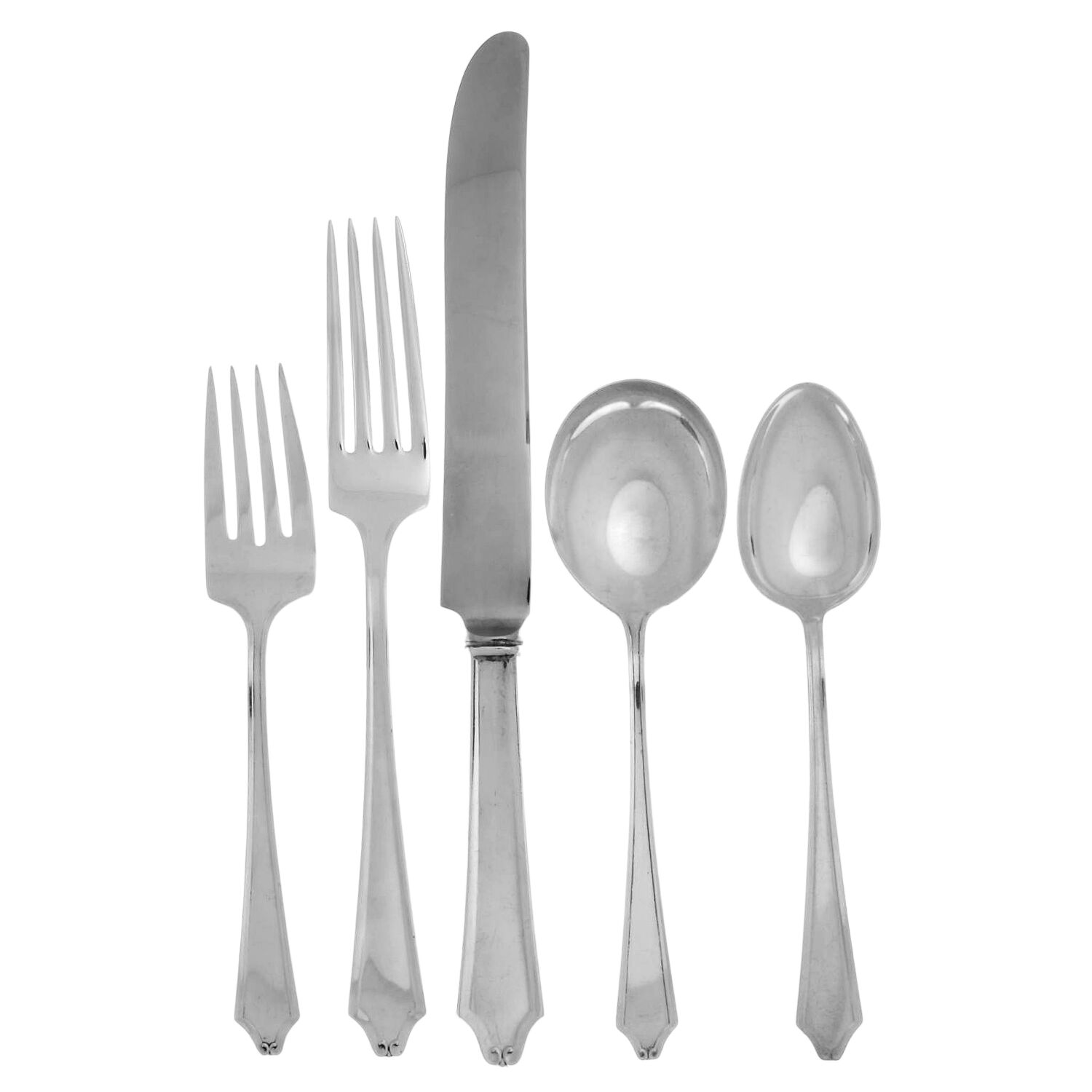 Minuet (Sterling, 1925, No Monograms) 40 Piece Estate Set by International Silver-1