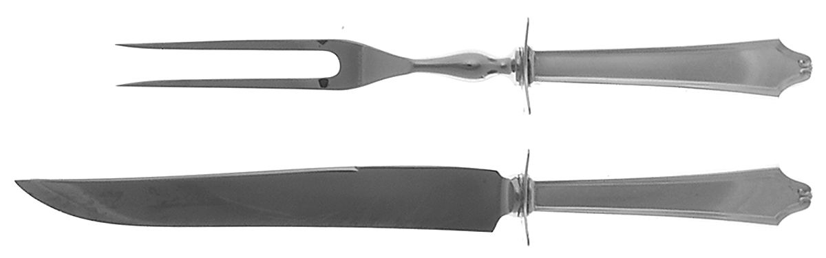 Minuet (Sterling, 1925, No Monograms) Small Steak 2-Piece Carving Set w/Stainless Blade by International Silver-1