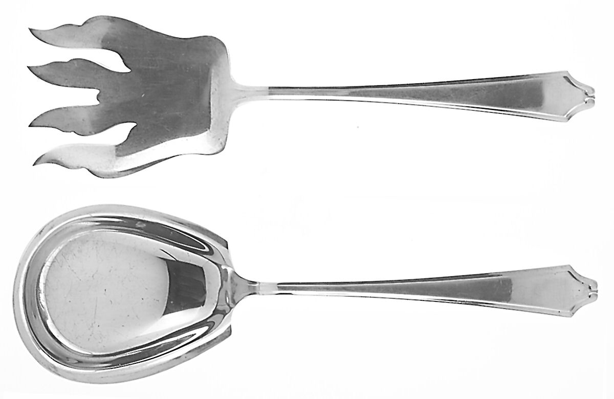 Minuet (Sterling, 1925, No Monograms) (2 Pc) Solid Salad Set by International Silver-1