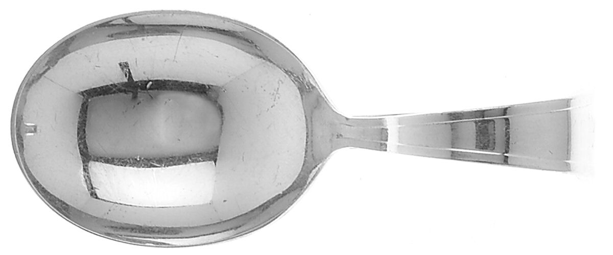 Minuet (Sterling, 1925, No Monograms) Curved Handle Baby Spoon by International Silver-1
