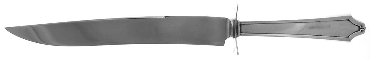 Minuet (Sterling, 1925, No Monograms) Large Carving/Roast Knife StnlBl w/Sterling Guard by International Silver-1