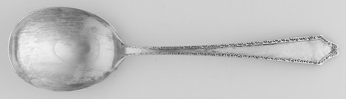 Minuet-Carved (Sterling, 1925) Round Bowl Soup Spoon (Cream Soup) by International Silver-1