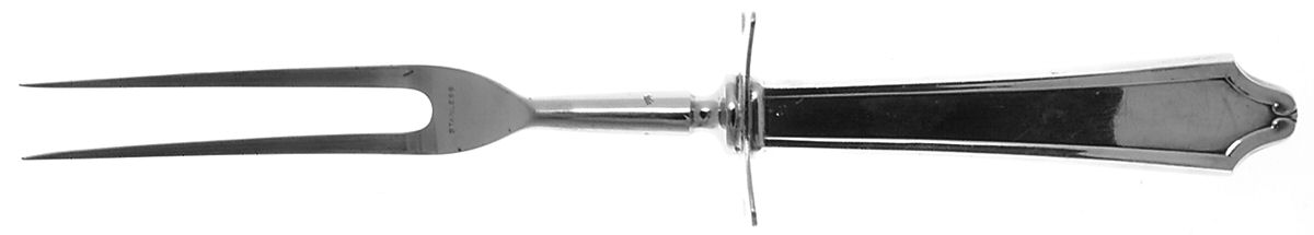 Minuet-Engraved (Sterling, 1925) Large Stainless-Prong Roast Carving Fork by International Silver-1