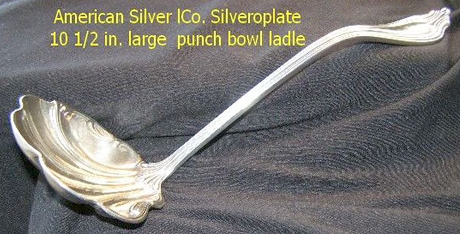 Monticello (Silverplate, 1907) Punch Ladle Solid Piece by International Silver-1