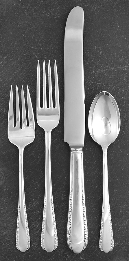 Moonglow (Sterling, 1938, No Monograms) 4 Piece Place Size Setting by International Silver-1