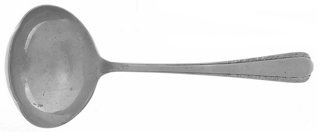Moonglow (Sterling, 1938, No Monograms) Solid Gravy Ladle by International Silver-1