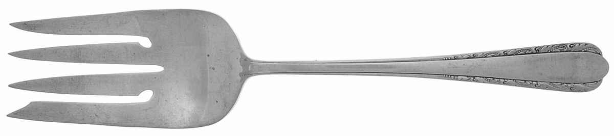 Moonglow (Sterling, 1938, No Monograms) Medium Solid Cold Meat Serving Fork by International Silver-1