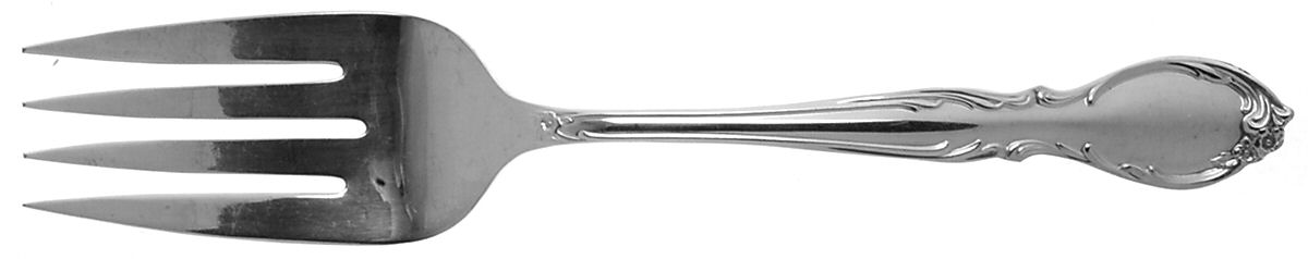 Moonlight (Silverplate, 1959) Medium Solid Cold Meat Serving Fork by International Silver-1