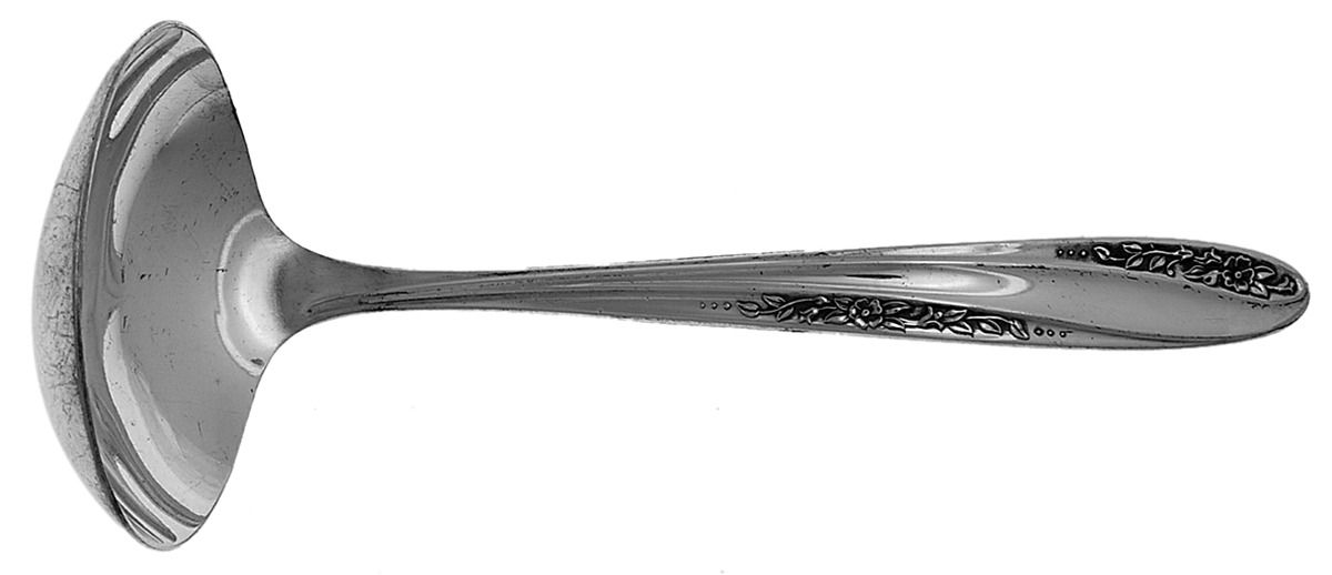 Modern Precious (Silverplate, 1955) Solid Gravy Ladle by International Silver-1