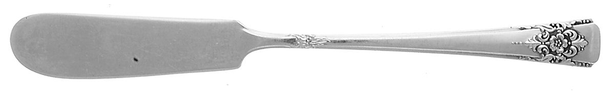 Mountain Rose (Silverplate, 1954) Flat Handle Butter Spreader by International Silver-1