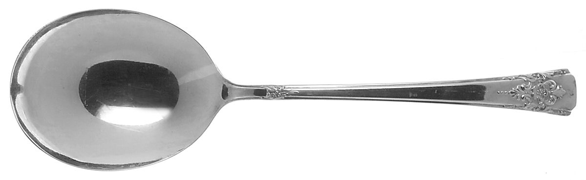 Mountain Rose (Silverplate, 1954) Solid Smooth Casserole Spoon by International Silver-1
