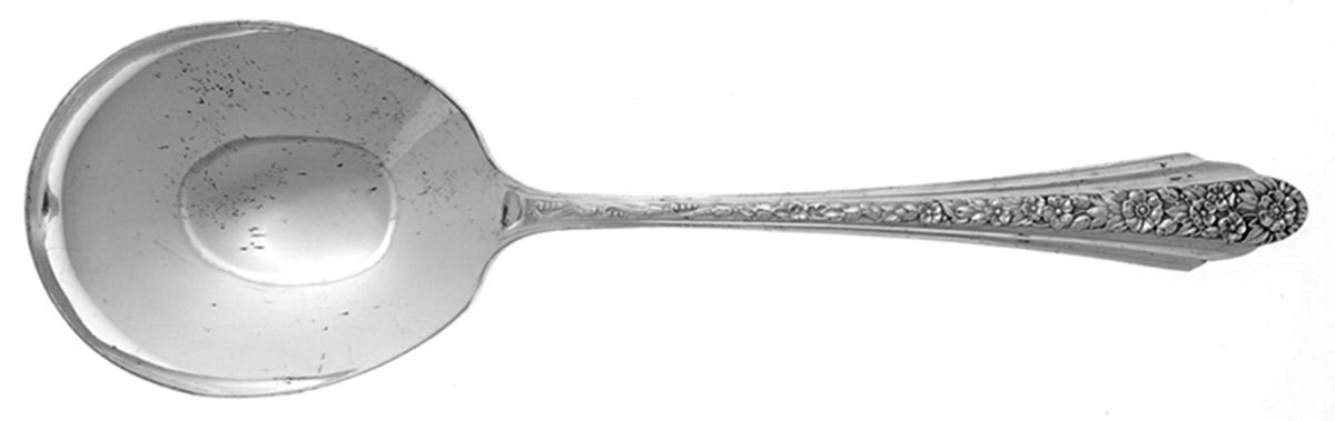 Modern Rose (Silverplate, 1949) Solid Smooth Casserole Spoon by International Silver-1