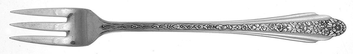Modern Rose (Silverplate, 1949) Cocktail/Seafood Fork by International Silver-1