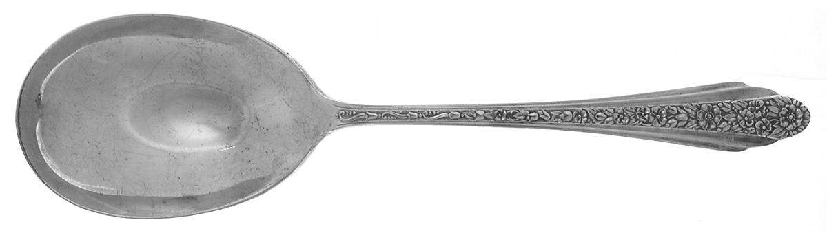 Modern Rose (Silverplate, 1949) Preserve Spoon by International Silver-1