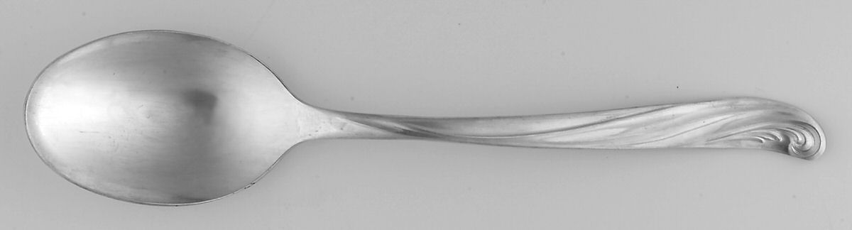 Modern Scroll (Silverplate, 1958) Place/Oval Soup Spoon by International Silver-1