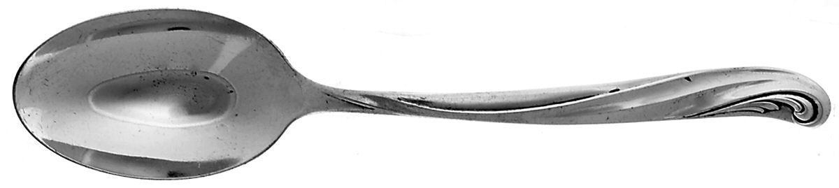 Modern Scroll (Silverplate, 1958) Tablespoon (Serving Spoon) by International Silver-1