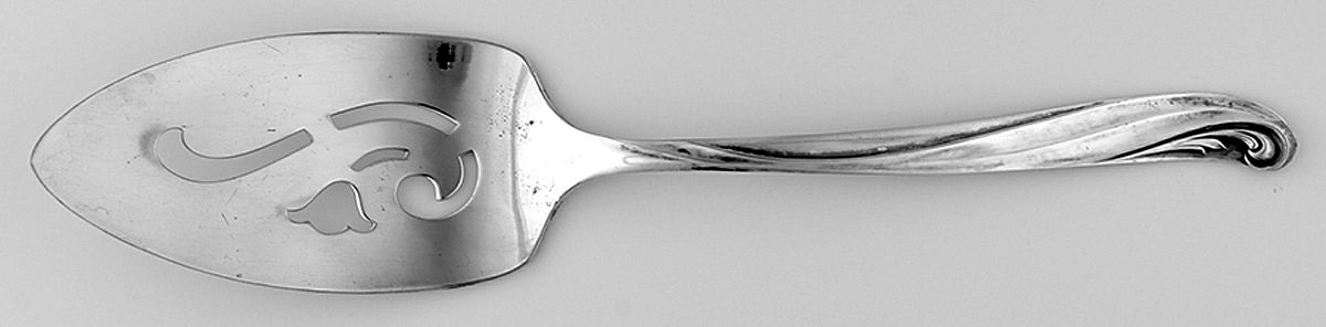 Modern Scroll (Silverplate, 1958) Solid Pie Server by International Silver-1