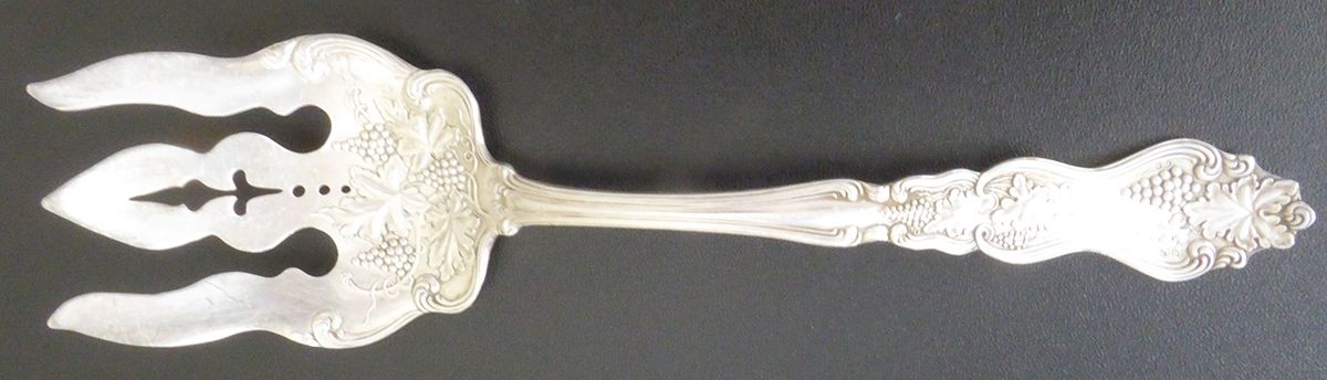 Moselle (Silverplate, 1906) Fork-Salad Serving/Pearl Handle,Silverplated Prong by International Silver-1