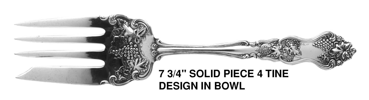 Moselle (Silverplate, 1906) Small Solid Cold Meat Serving Fork by International Silver-1