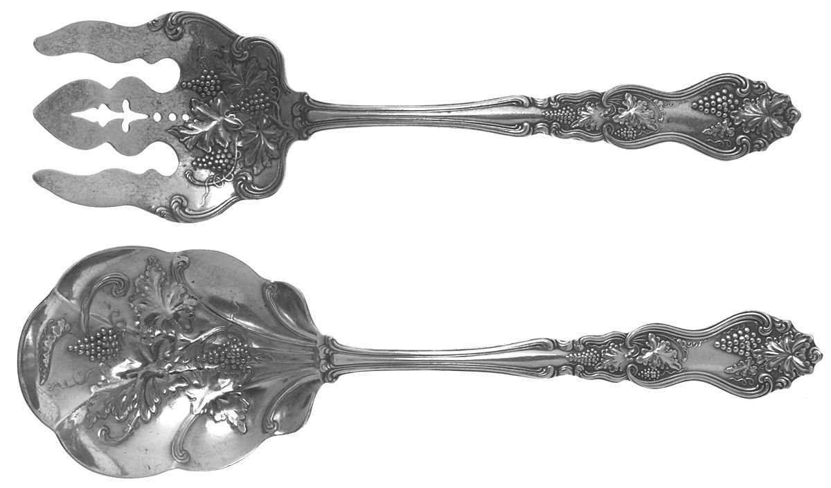 Moselle (Silverplate, 1906) (2 Pc) Solid Salad Set by International Silver-1