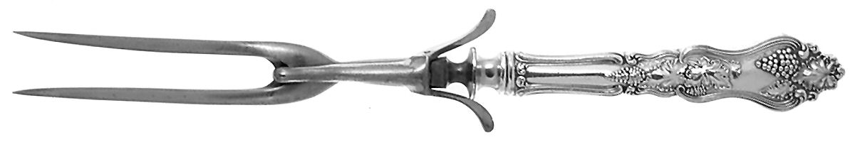 Moselle (Silverplate, 1906) Large Stainless-Prong Roast Carving Fork by International Silver-1
