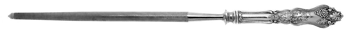 Moselle (Silverplate, 1906) Large Roast Steel Rod Knife Sharpener by International Silver-1