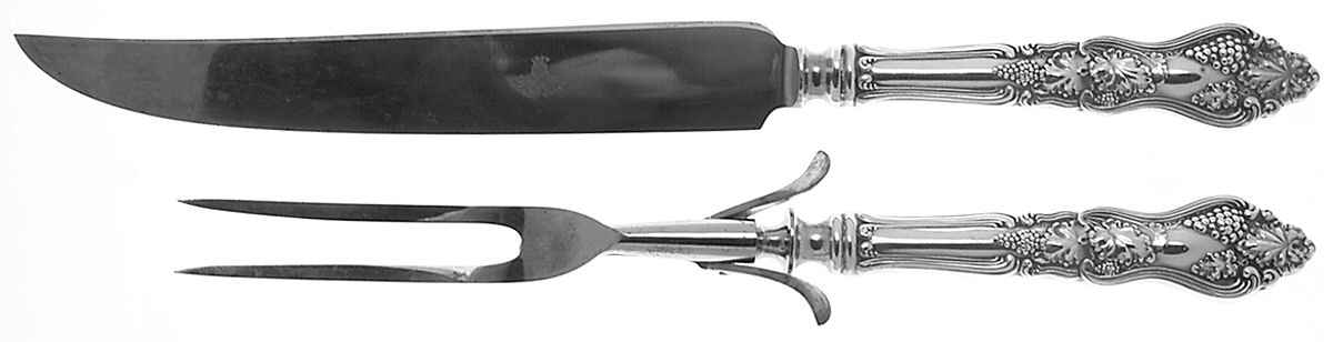 Moselle (Silverplate, 1906) Stainless Blade, Game 2-Piece Carving Set by International Silver-1