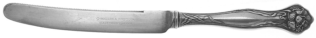 Mystic (Silverplate, 1903) Orange Knife with Silverplate Blade by International Silver-1