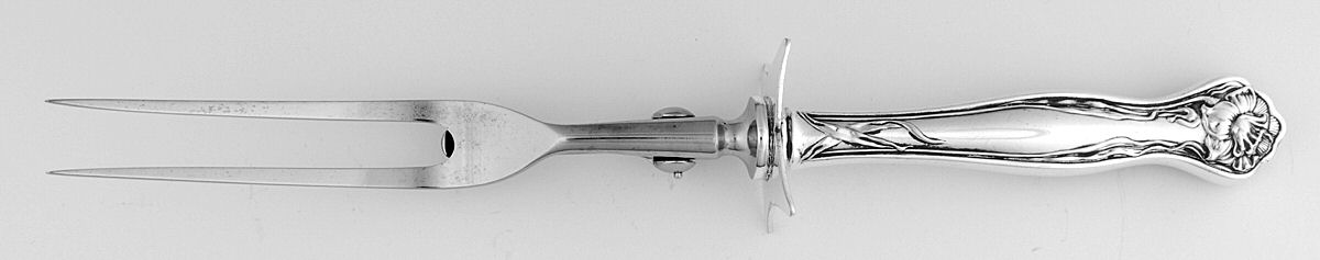 Mystic (Silverplate, 1903) Large Stainless-Prong Roast Carving Fork by International Silver-1