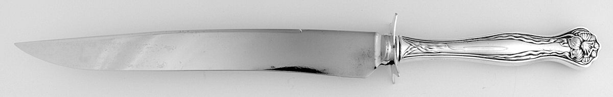 Mystic (Silverplate, 1903) Large Stainless Blade Roast Carving Knife by International Silver-1