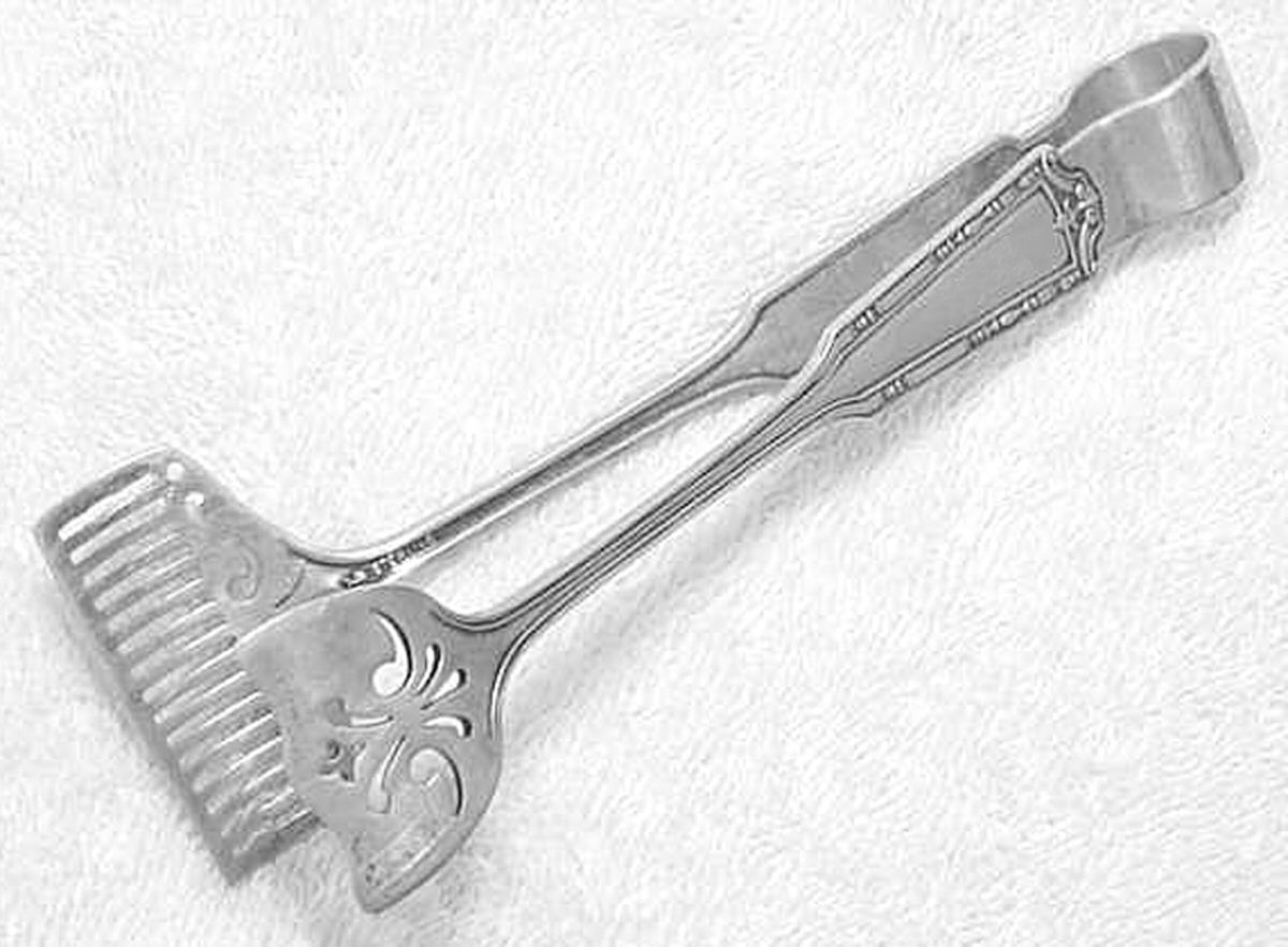 Nathan Hale (Sterling, 1912) Sardine Tongs by International Silver-1