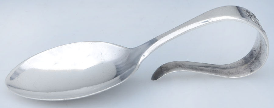 Napoleon (Sterling, 1910, No Monograms) Curved Handle Baby Spoon by International Silver-1