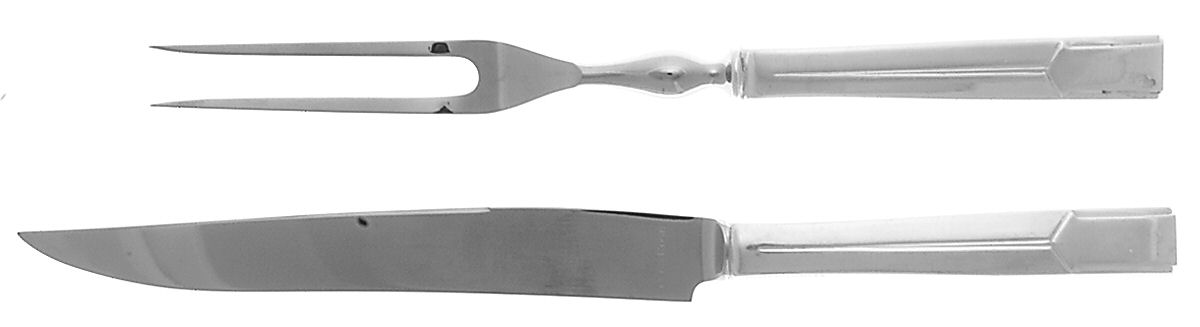 Napoleon (Silverplate, 1929) Small Stainless Blade 2-Piece Steak Carving Set by International Silver-1