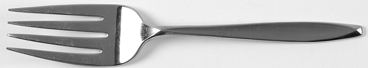 Nassau (Stainless) Medium Solid Cold Meat Serving Fork by International Silver-1
