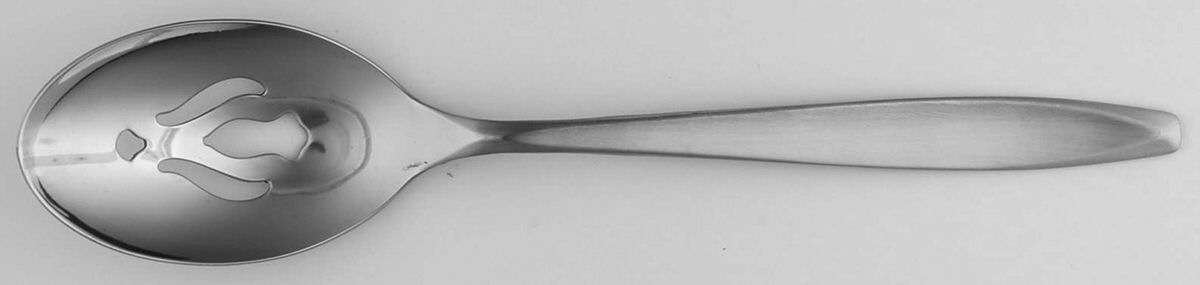 Nassau (Stainless) Pierced Tablespoon (Serving Spoon) by International Silver-1