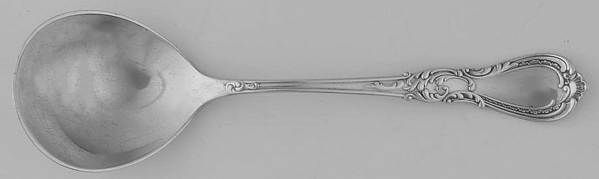 Navarre (Silverplate, 1890) Round Bowl Soup Spoon (Bouillon) by International Silver-1